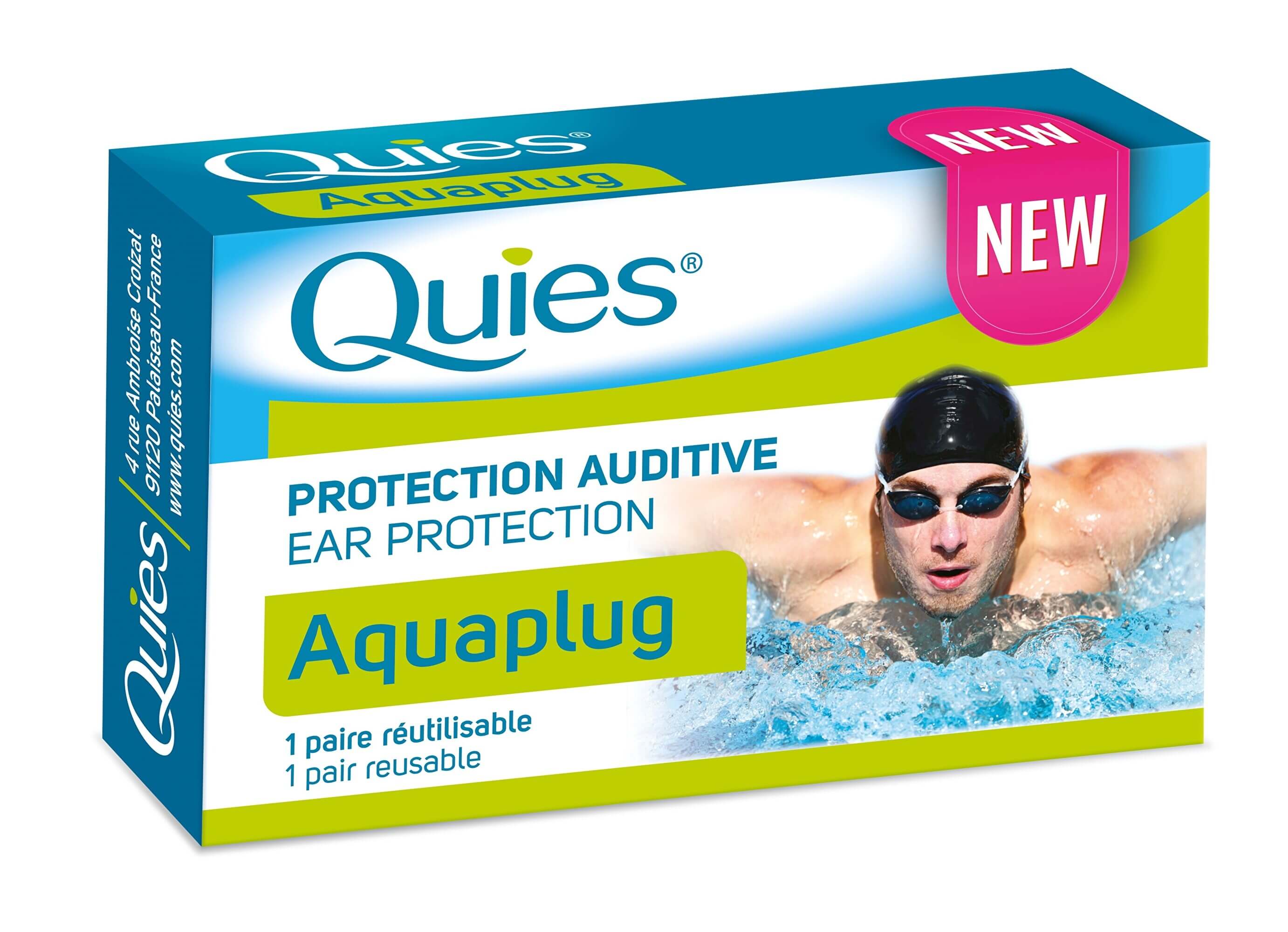 QUIES QUIES Aquaplug chrániče sluchu + 2 mesiace na vrátenie tovaru