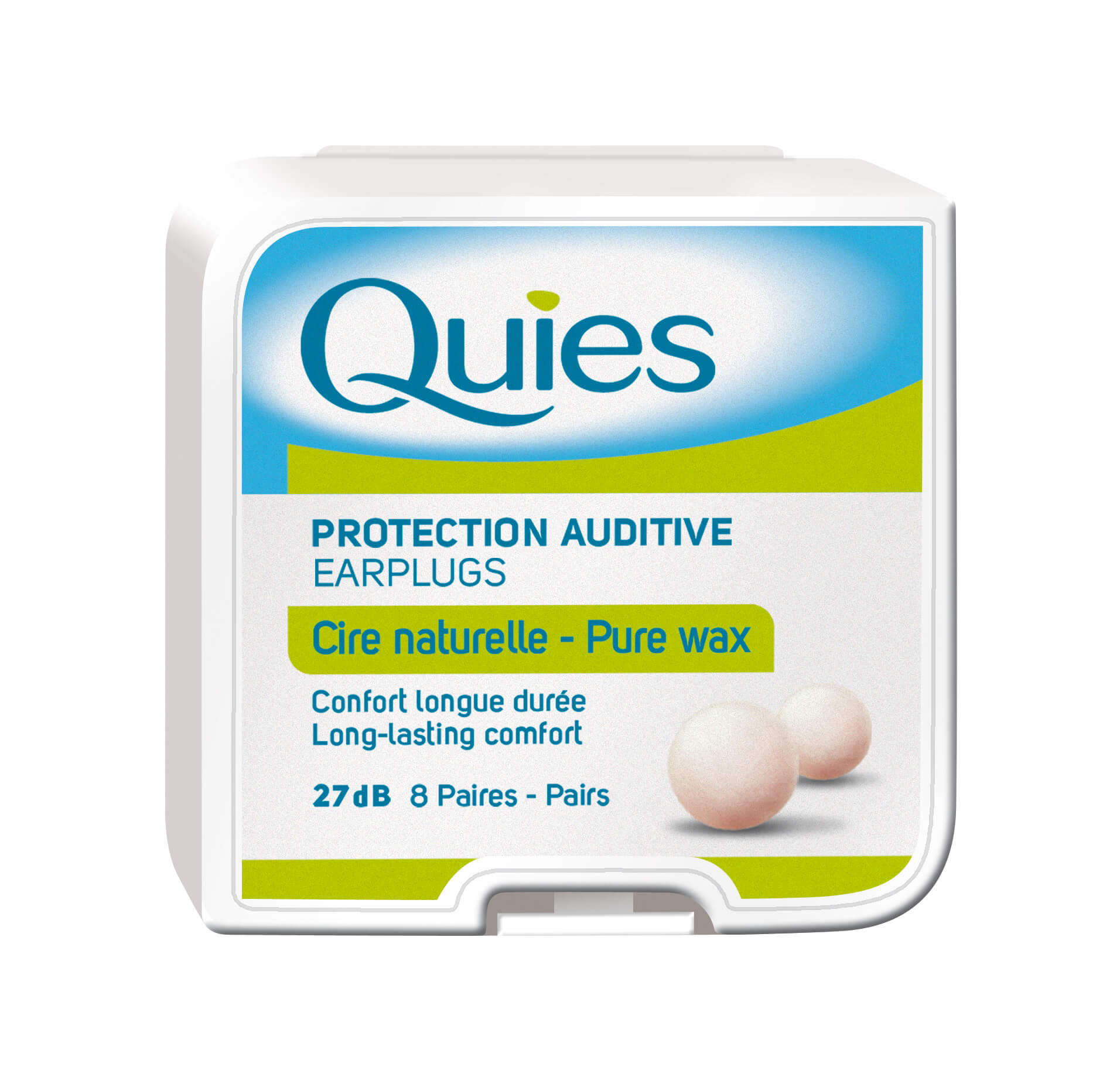 Zobrazit detail výrobku QUIES QUIES chrániče sluchu z přírodního vosku (8 párů)