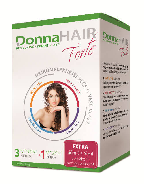 Zobrazit detail výrobku Simply You DonnaHair Forte 4 měsíční kúra 90 tob. + 30 tob. ZDARMA + 2 měsíce na vrácení zboží