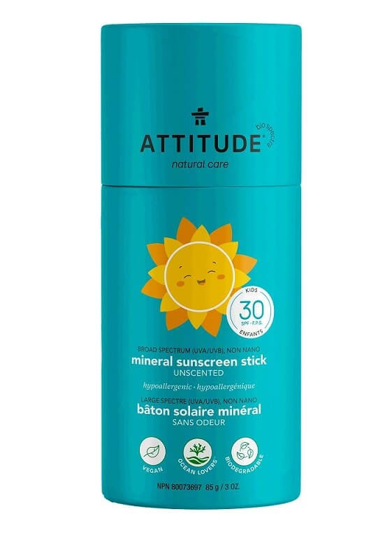 Zobrazit detail výrobku Attitude Dětská 100 % minerální ochranná tyčinka na celé tělo SPF 30 bez vůně 85 g + 2 měsíce na vrácení zboží