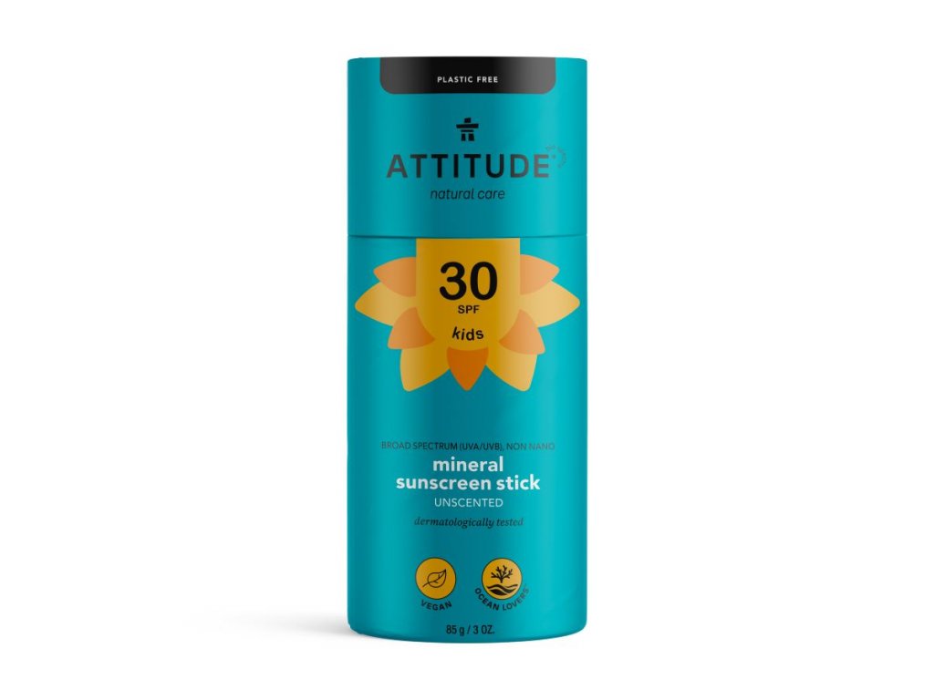 Zobrazit detail výrobku Attitude Dětská 100 % minerální ochranná tyčinka na celé tělo SPF 30 bez vůně 85 g