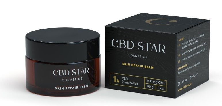 Zobrazit detail výrobku CBD STAR Ošetřující balzám Skin repair balm – 1% CBD 30 g