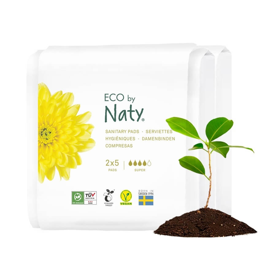 Zobrazit detail výrobku Eco by Naty Dámské ECO vložky Naty - super - cestovní balení (2x5 ks)