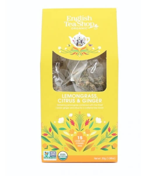 Zobrazit detail výrobku English Tea Shop Citrónová tráva, zázvor & citrusy 15 pyramidek sypaného čaje + 2 měsíce na vrácení zboží
