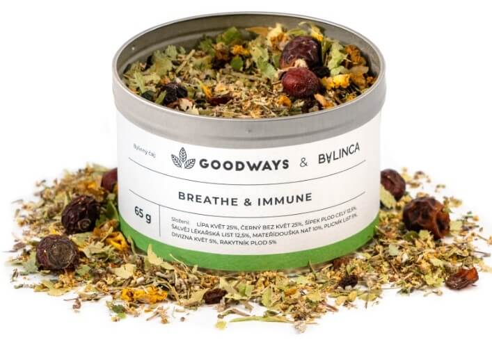 Zobrazit detail výrobku GoodWays Breathe & Immune bylinný čaj 60 g + 2 měsíce na vrácení zboží