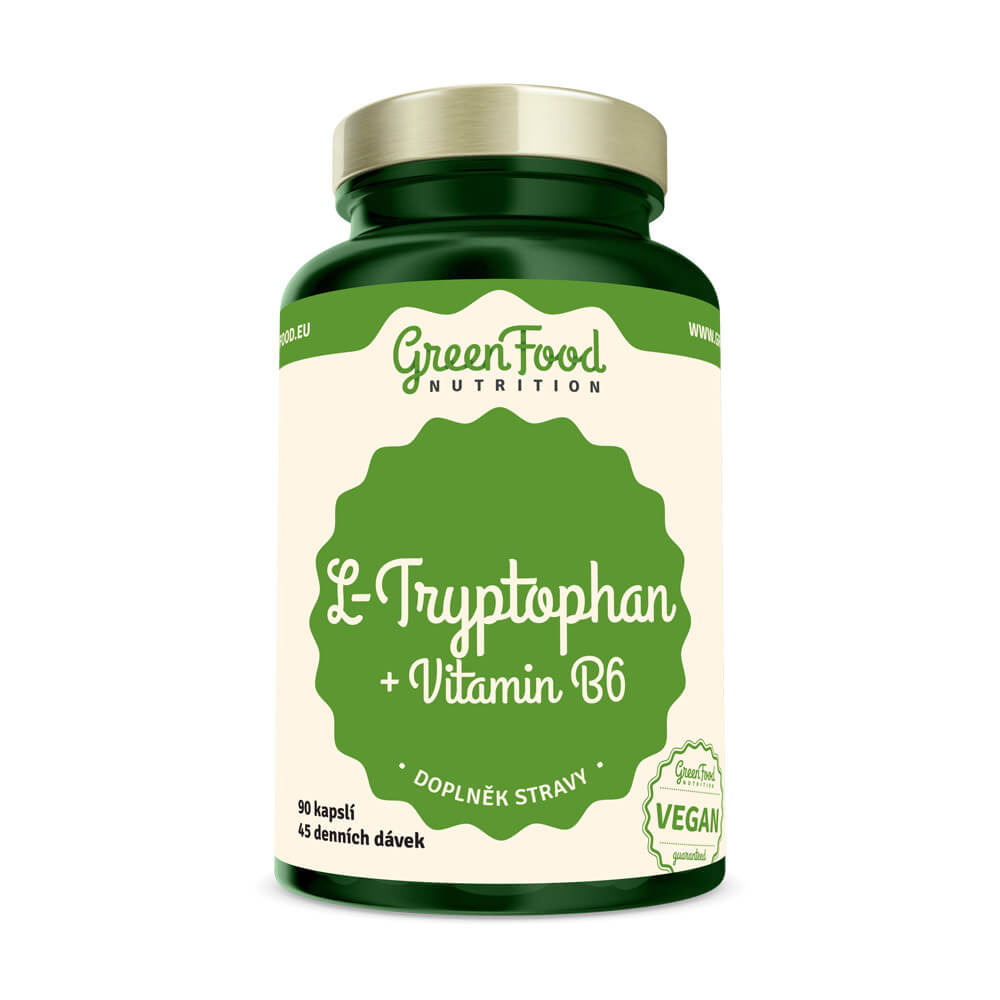Zobrazit detail výrobku GreenFood Nutrition L-Tryptophan 90 kapslí + 2 měsíce na vrácení zboží