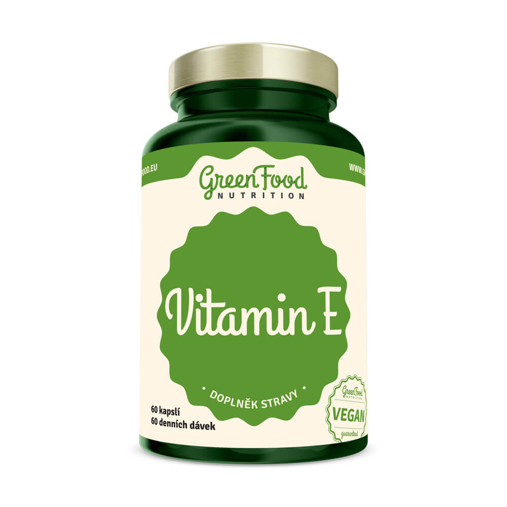 Zobrazit detail výrobku GreenFood Nutrition Vitamín E 60 kapslí + 2 měsíce na vrácení zboží