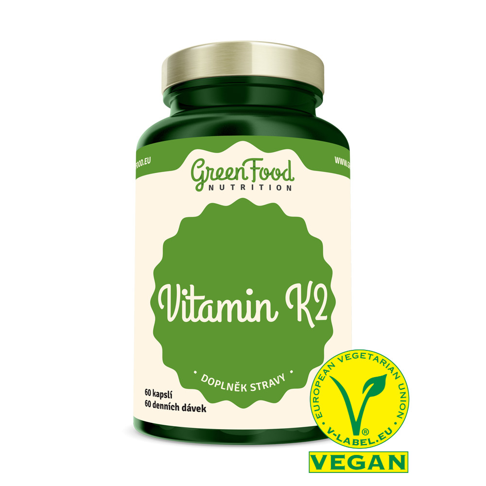 Zobrazit detail výrobku GreenFood Nutrition Vitamin K2 60 kapslí GF + 2 měsíce na vrácení zboží