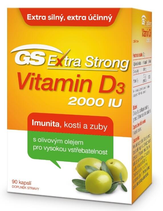 Zobrazit detail výrobku GreenSwan GS Extra Strong Vitamin D3 2000 IU 90 kapslí