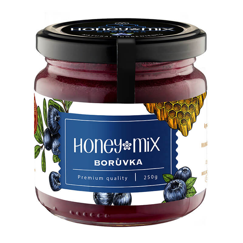 Zobrazit detail výrobku HoneyMix Med s borůvkou 250 g + 2 měsíce na vrácení zboží