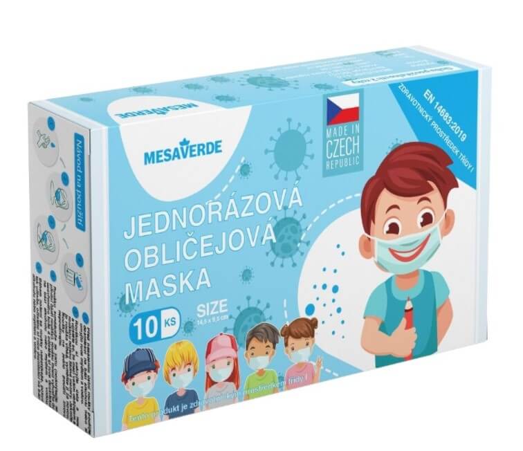 Zobrazit detail výrobku Mesaverde Jednorázová rouška chlapecká 10 ks + 2 měsíce na vrácení zboží