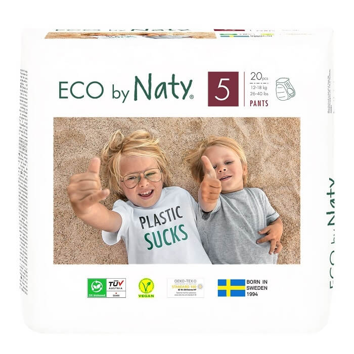 Zobrazit detail výrobku Eco by Naty Natahovací plenkové kalhotky Naty Junior 12 - 18 kg 20 ks