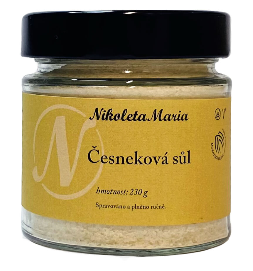 Zobrazit detail výrobku Nikoleta Maria Česneková sůl 230 g + 2 měsíce na vrácení zboží