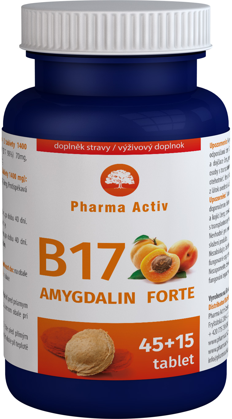 Zobrazit detail výrobku Pharma Activ B17 Amygdalin Forte 45+15 tablet Zobrazit detail výrobku Pharma Activ B17 Amygdalin Forte 45+15 tablet