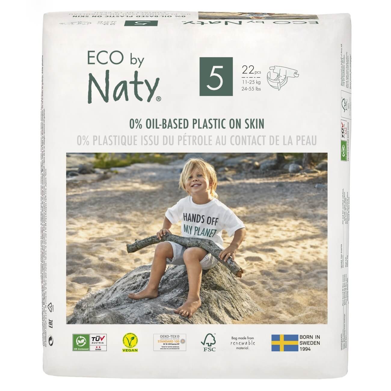 Zobrazit detail výrobku Eco by Naty Plenky Naty Junior 11 - 25 kg 22 ks + 2 měsíce na vrácení zboží