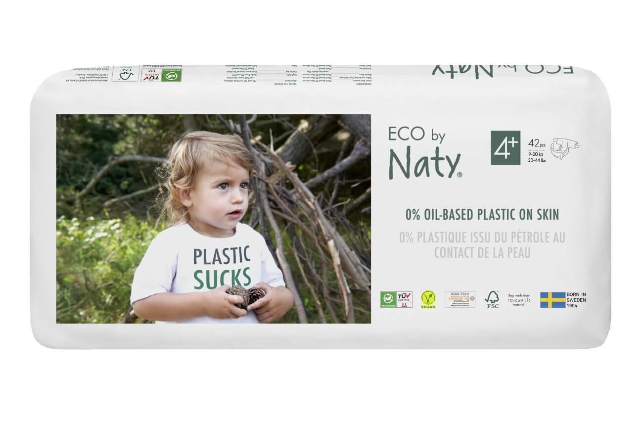 Zobrazit detail výrobku Eco by Naty Plenky Naty Maxi+ 9-20 kg - ECONOMY PACK 42 ks + 2 měsíce na vrácení zboží