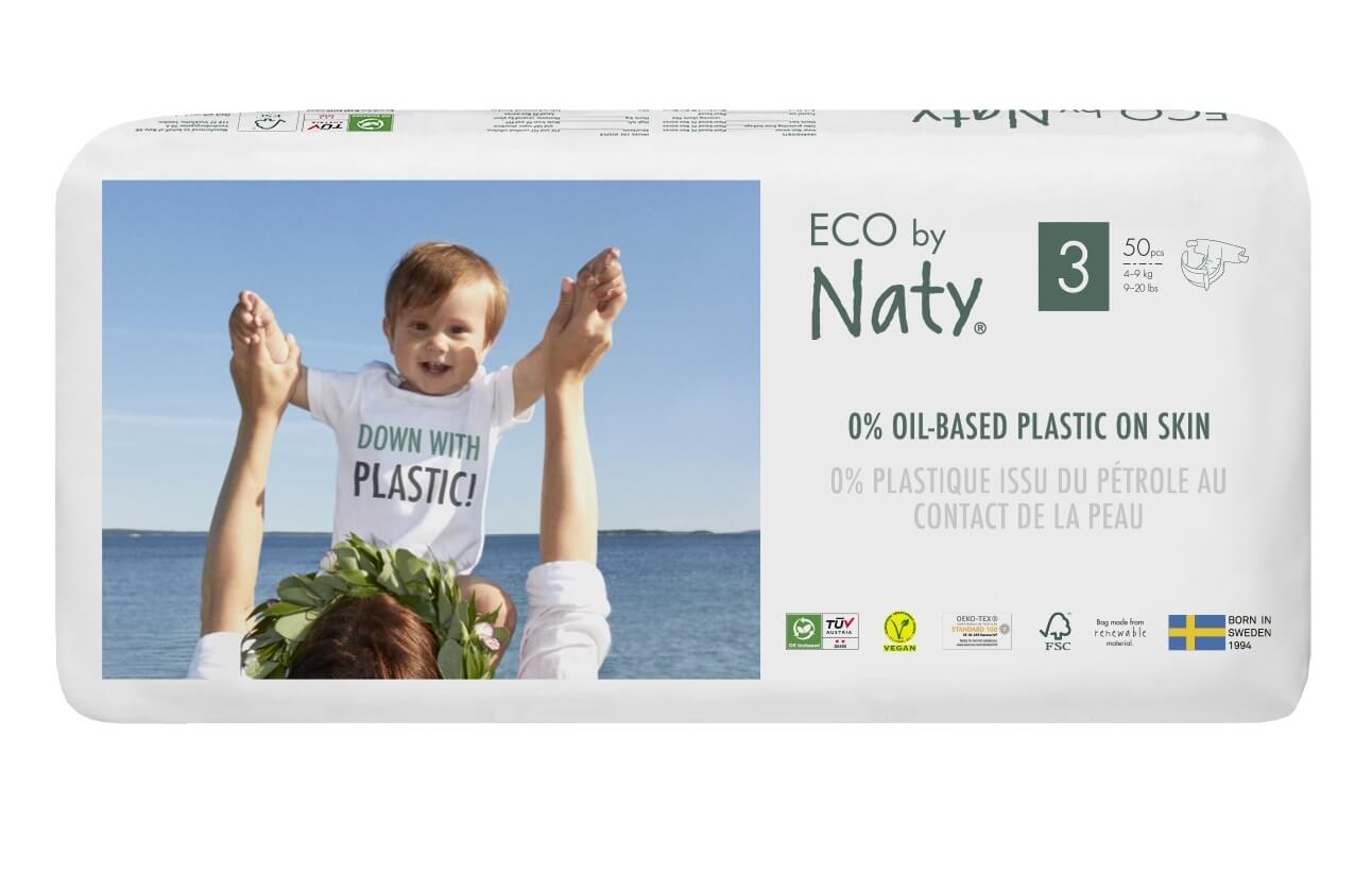 Zobrazit detail výrobku Eco by Naty Plenky Naty Midi 4 - 9 kg - ECONOMY PACK 50 ks + 2 měsíce na vrácení zboží