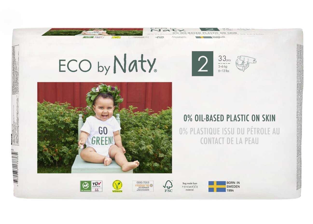 Zobrazit detail výrobku Eco by Naty Plenky Naty Mini 3 - 6 kg (33 ks)