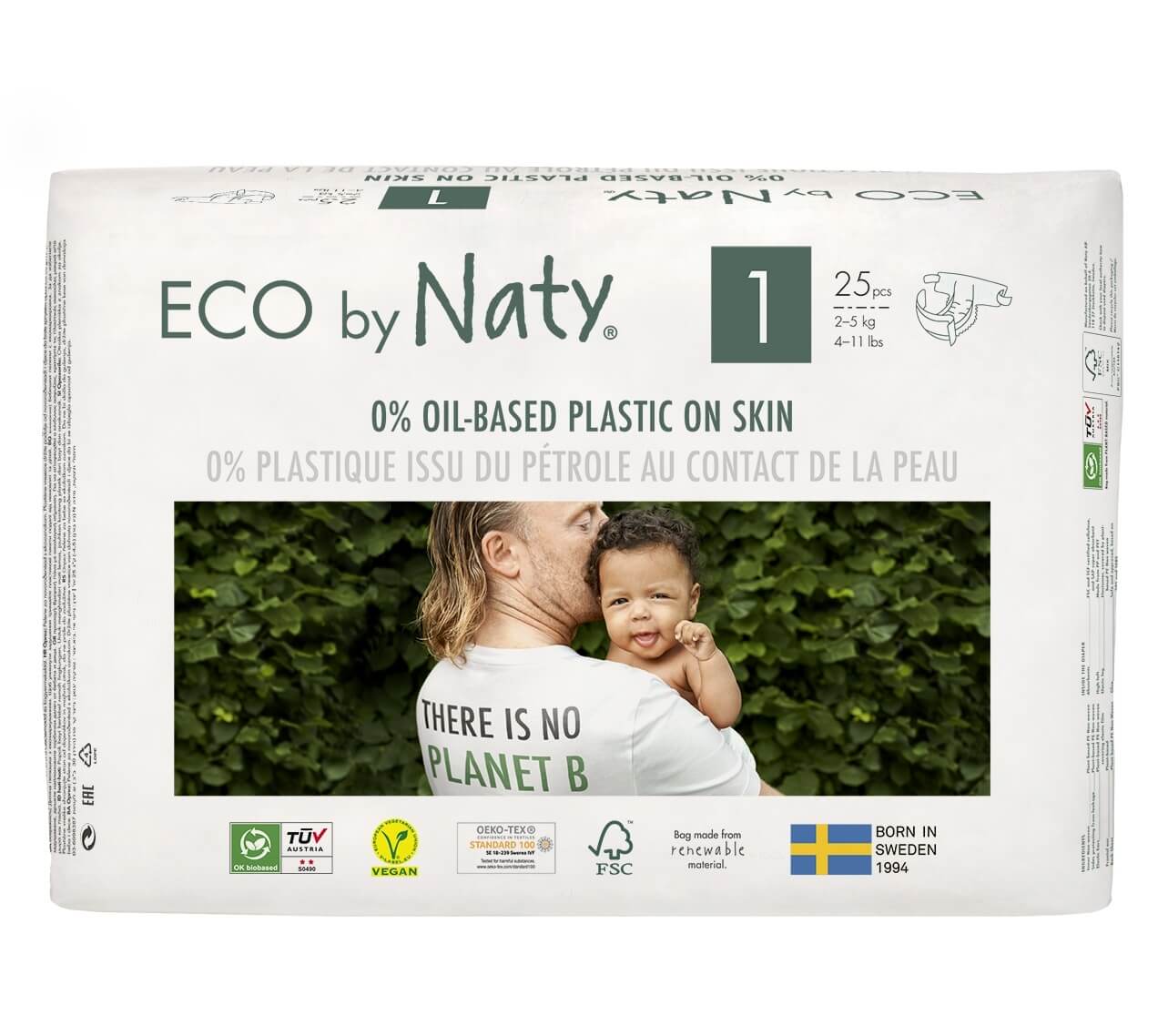 Zobrazit detail výrobku Eco by Naty Plenky Naty Newborn 2 - 5 kg (25 ks)
