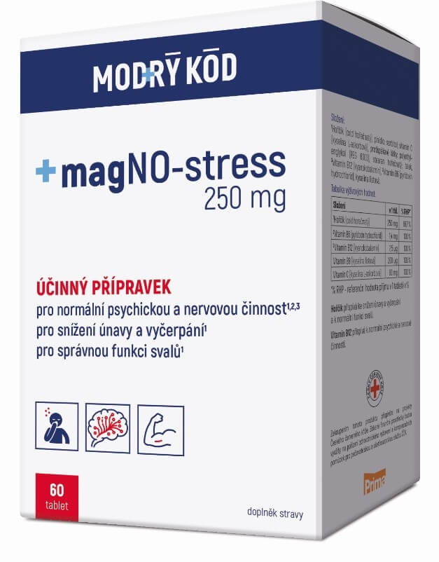 Zobrazit detail výrobku Simply You magNO-stress 250 mg Modrý kód 60 tbl. + 2 měsíce na vrácení zboží