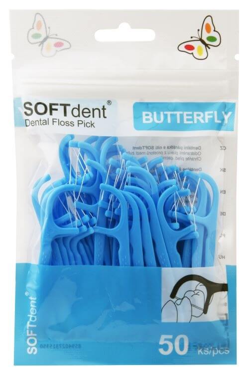 SOFTdent Butterfly Dentální párátka 50 ks