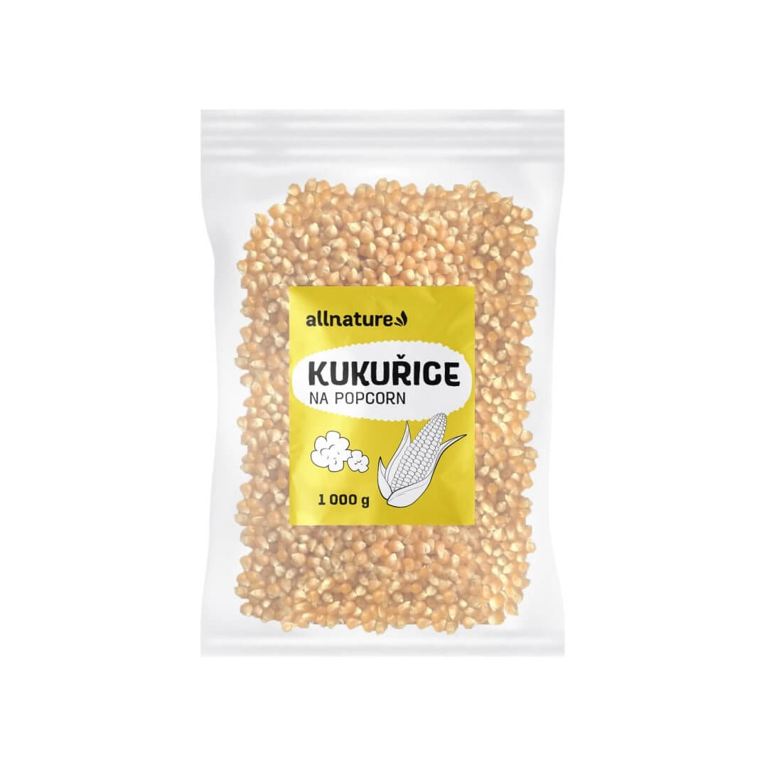 Zobrazit detail výrobku Allnature Kukuřice na popcorn 1 000 g + 2 měsíce na vrácení zboží