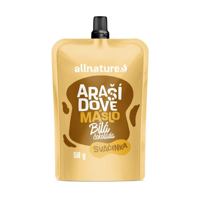 Zobrazit detail výrobku Allnature Arašídové máslo s bílou čokoládou 50 g + 2 měsíce na vrácení zboží