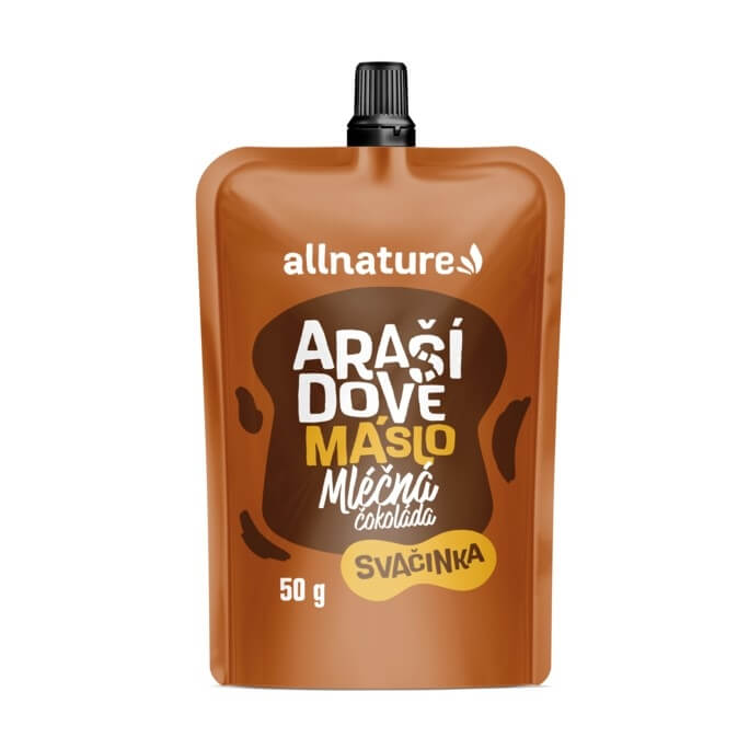 Zobrazit detail výrobku Allnature Arašídové máslo s mléčnou čokoládou 50 g + 2 měsíce na vrácení zboží