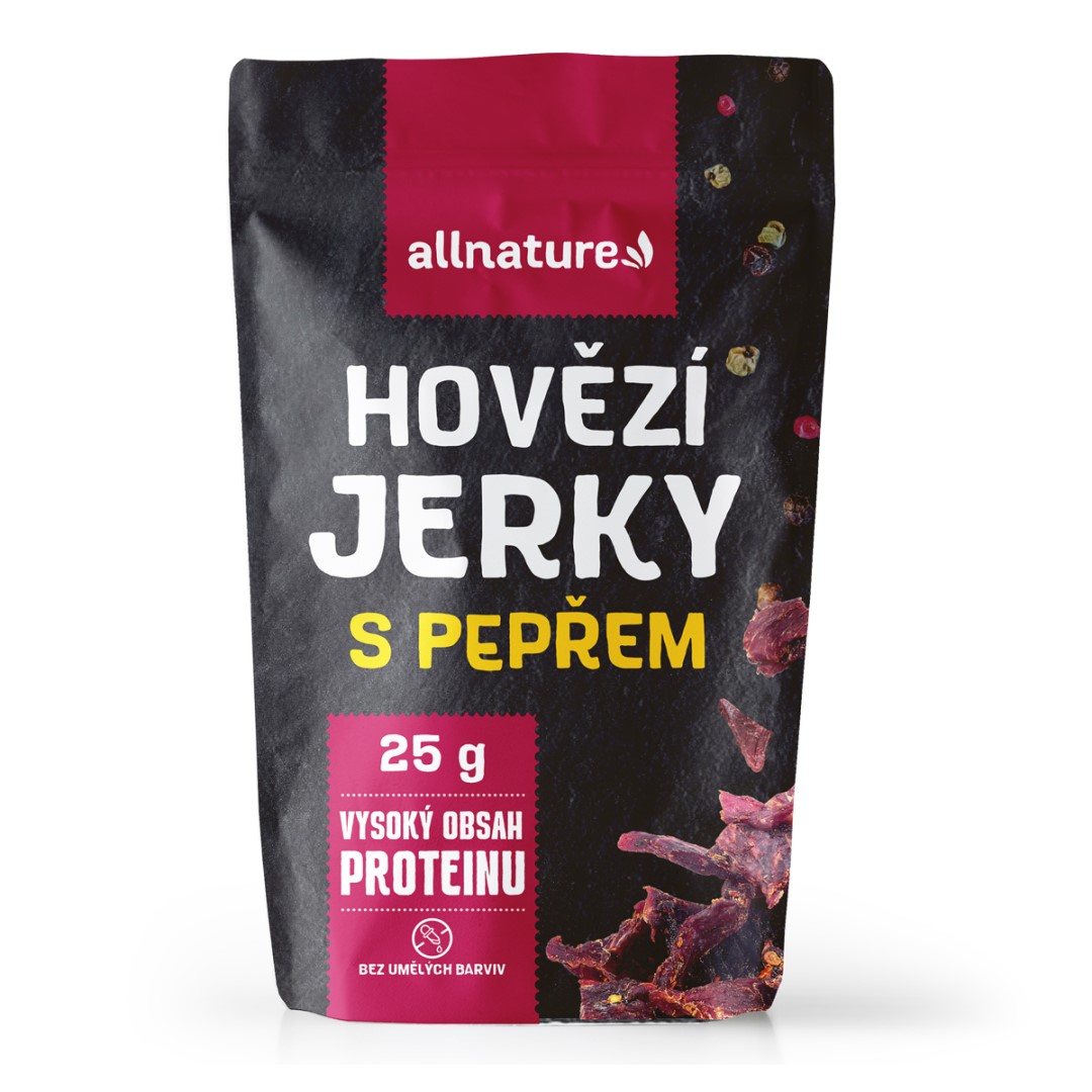Zobrazit detail výrobku Allnature BEEF Pepper Jerky 25 g Zobrazit detail výrobku Allnature BEEF Pepper Jerky 25 g