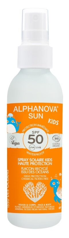ALPHANOVA SUN opalovací krém sprej dětský v recyklovatelném obalu SPF 50 BIO 125 g