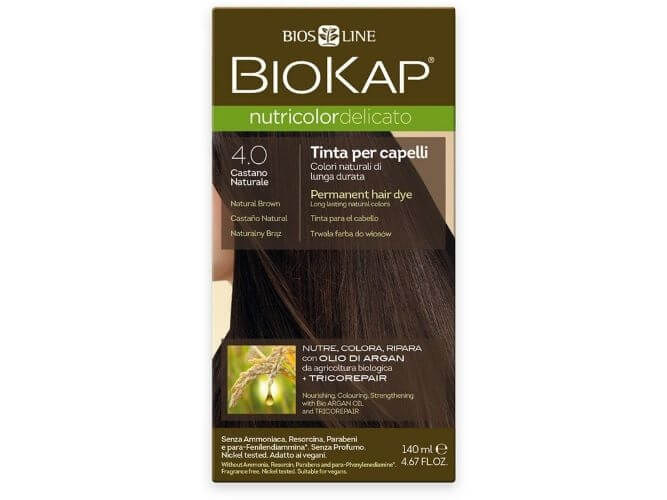 Biokap Nutricolor Delicato - Farba na vlasy 4.00 Hnedá prirodzená 140 ml