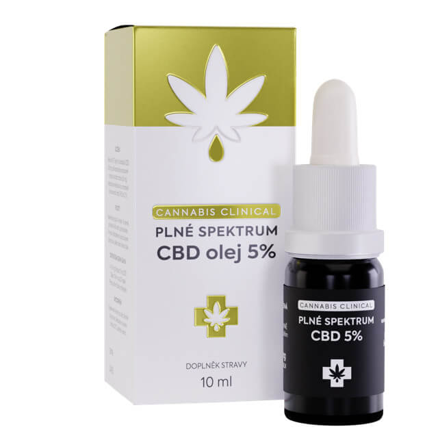 Zobrazit detail výrobku Cannabis Clinical Plné spektrum CBD olej 5% 10 ml + 2 měsíce na vrácení zboží