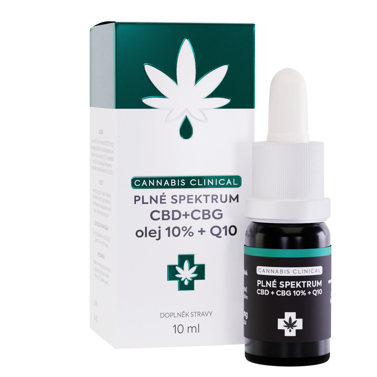 Cannabis Clinical Plné spektrum CBD + CBG olej 10% + Q10 10 ml