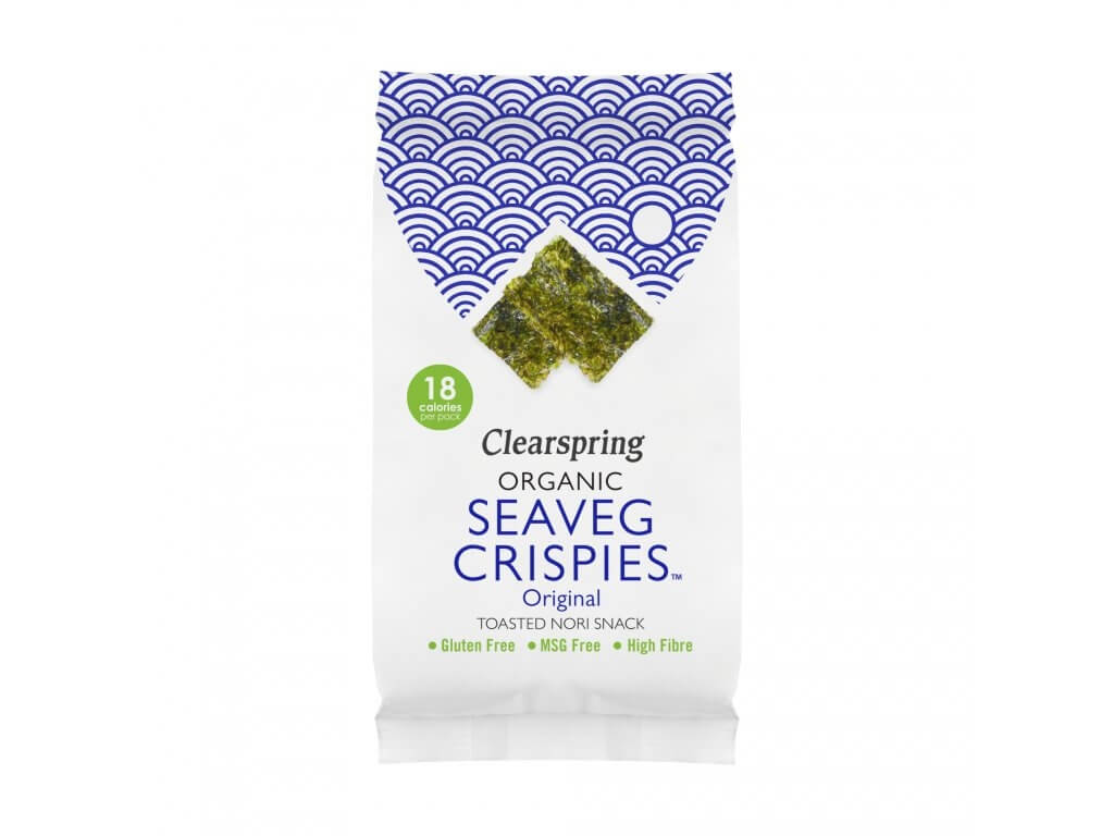 Zobrazit detail výrobku Clearspring Seaveg Crispies – Křupky z mořské řasy Nori solené BIO 4 g