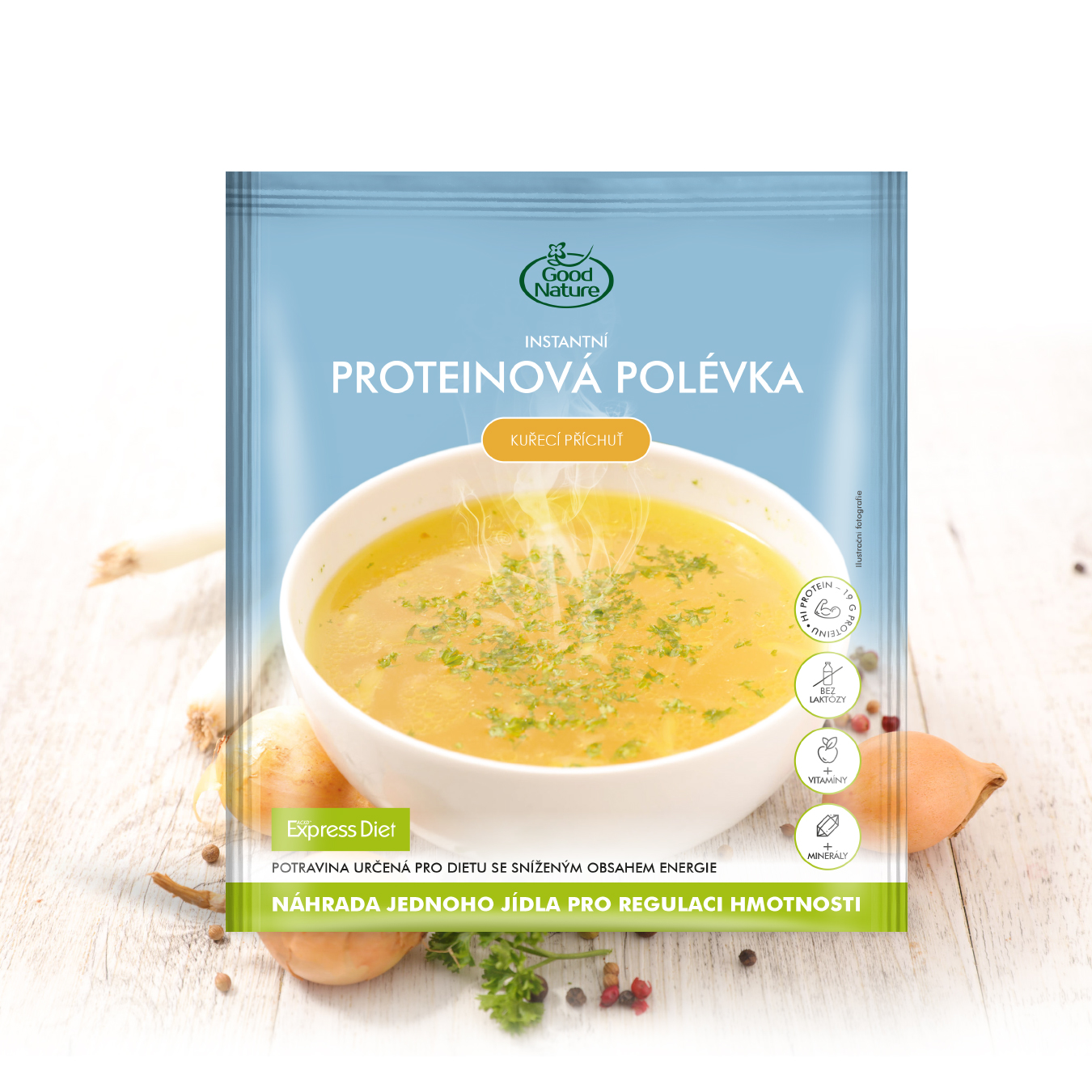 Zobrazit detail výrobku Good Nature Proteinová polévka s kuřecí příchutí na hubnutí 58 g