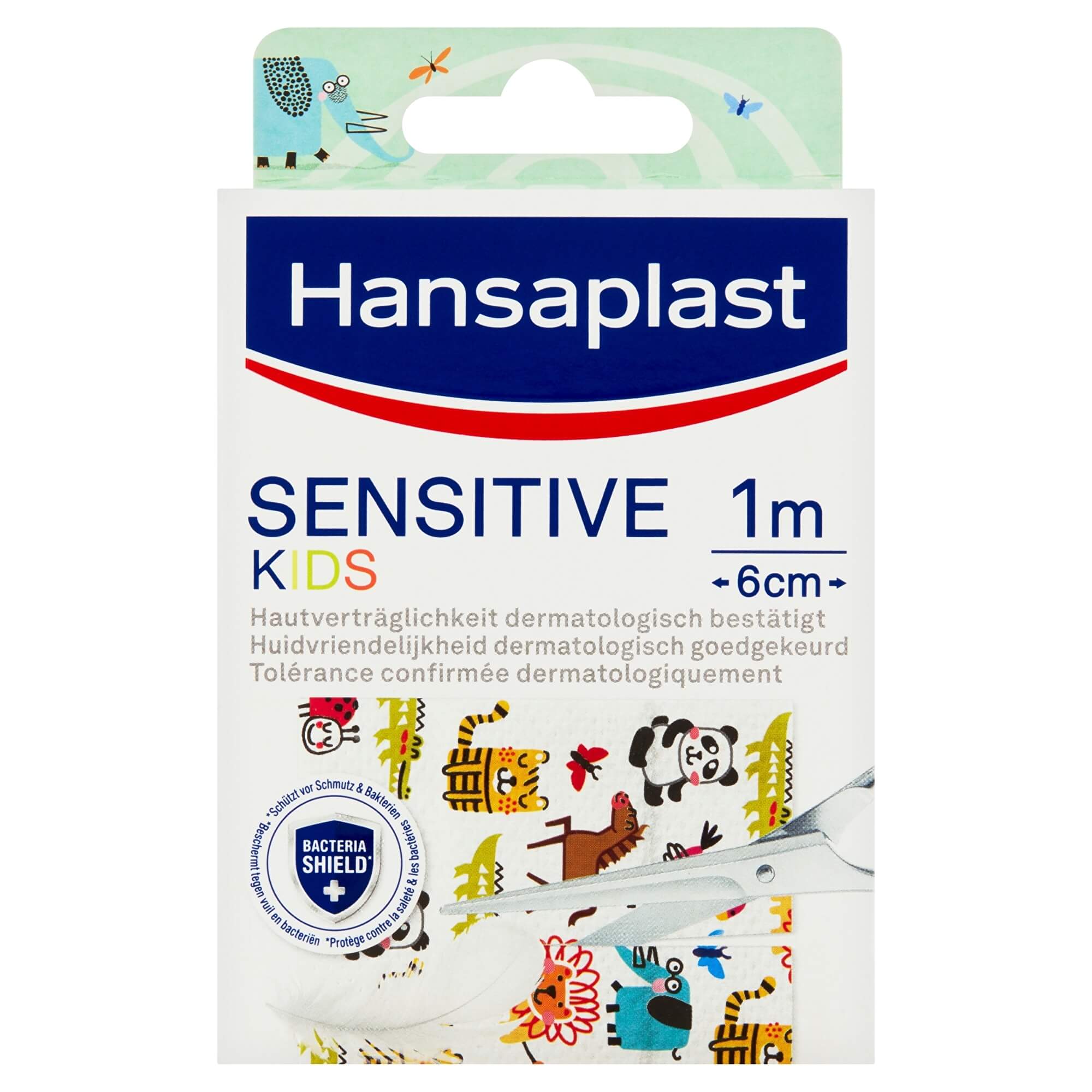 Zobrazit detail výrobku Hansaplast Sensitive Kids Dětské náplasti pro citlivou pokožku s různými motivy zvířátek 1 m x 6 cm + 2 měsíce na vrácení zboží