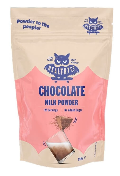 Zobrazit detail výrobku HealthyCo Chocolate Milk Powder 250 g + 2 měsíce na vrácení zboží