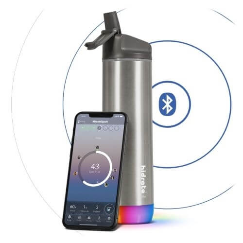 Zobrazit detail výrobku HidrateSpark Nerezová chytrá lahev s brčkem 620 ml, Bluetooth tracker, nerezová + 2 měsíce na vrácení zboží