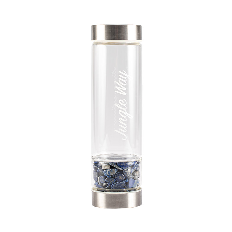 Zobrazit detail výrobku Jungle Way Designová skleněná láhev s lapisem lazuli 480 ml + 2 měsíce na vrácení zboží