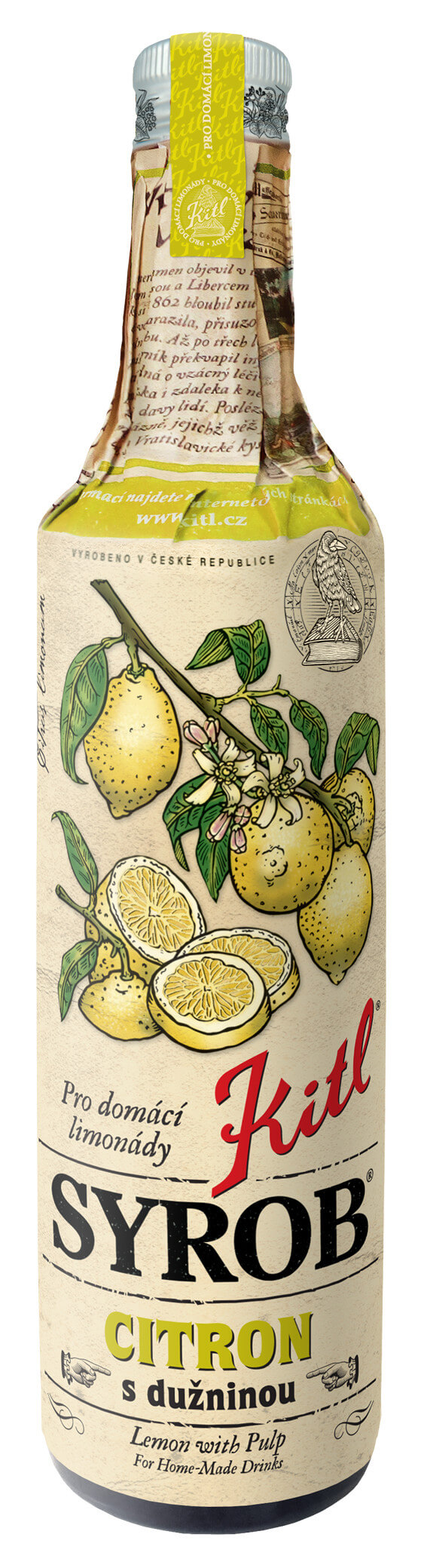 Zobrazit detail výrobku Kitl Syrob Citron s dužinou 500 ml + 2 měsíce na vrácení zboží