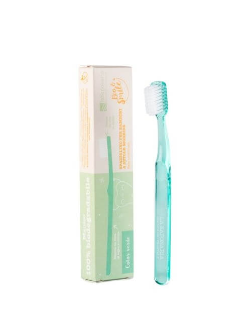 Zobrazit detail výrobku laSaponaria Dětský zubní kartáček - zelený + 2 měsíce na vrácení zboží