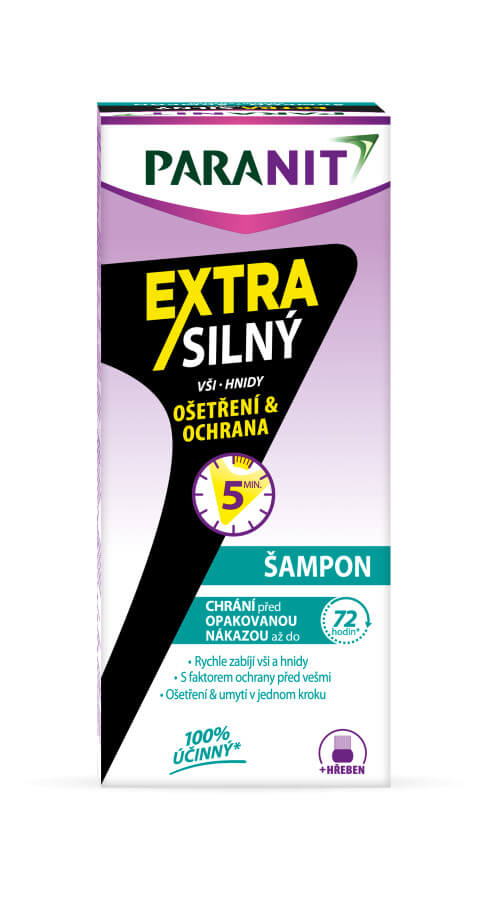 Omega Pharma Paranit Extra Silný Šampon 100 ml + hřeben + 2 měsíce na vrácení zboží