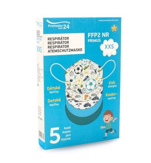 Zobrazit detail výrobku Promedor24 Respirátor FFP2 NR PRIMUS XXS 5 ks – modrý + 2 měsíce na vrácení zboží