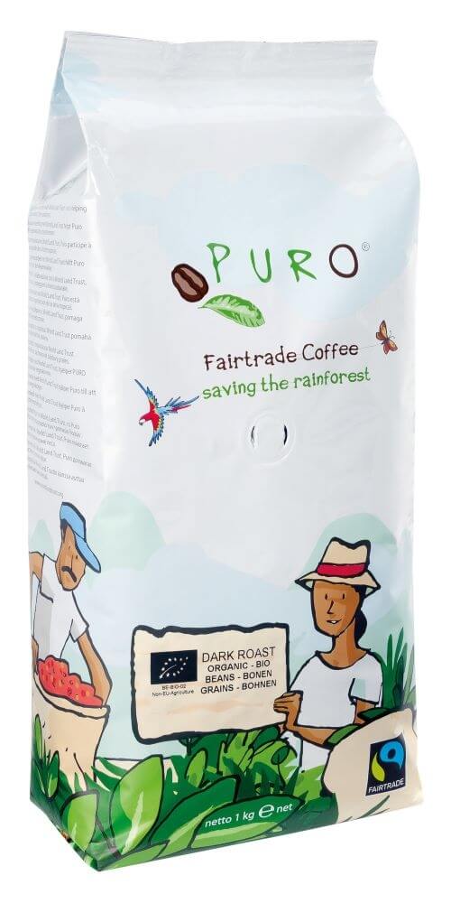 Zobrazit detail výrobku Puro Puro zrnková káva BIO DARK ROAST 1 Kg + 2 měsíce na vrácení zboží