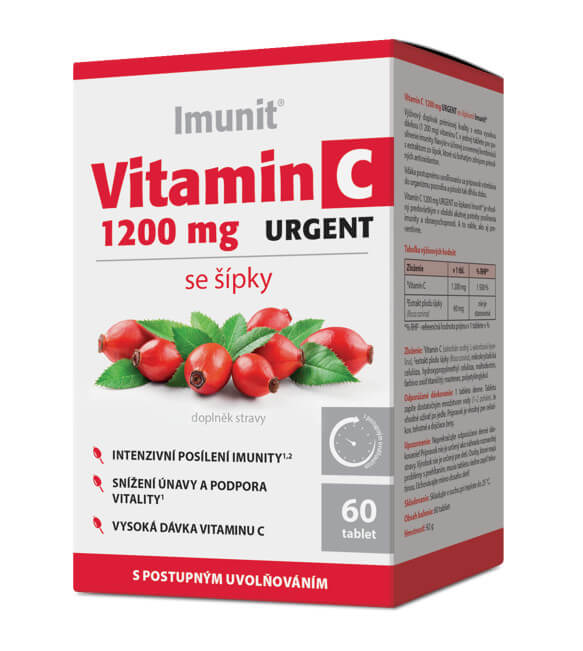 Zobrazit detail výrobku Simply You Vitamin C 1200 mg URGENT se šípky Imunit 60 tablet + 2 měsíce na vrácení zboží