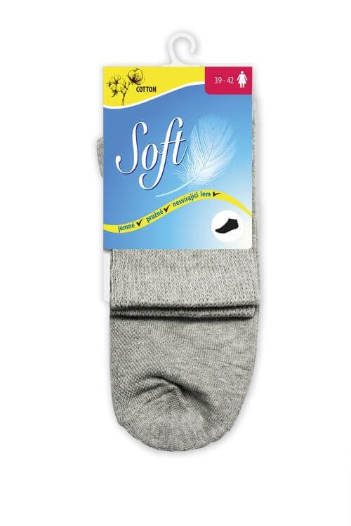 Zobrazit detail výrobku Soft Dámské ponožky se zdravotním lemem střední - šedé 39 - 42