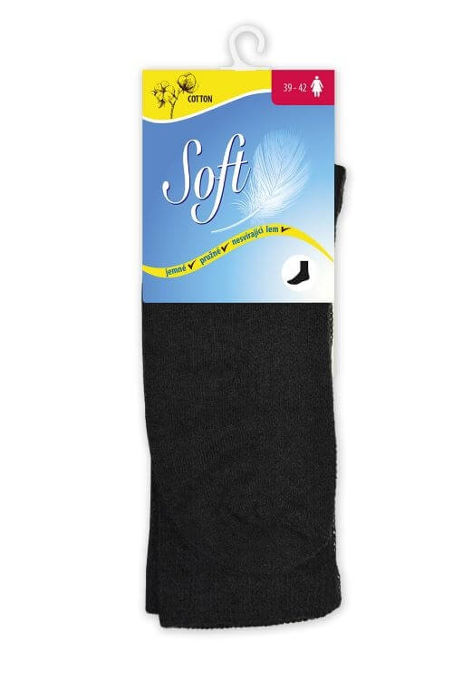 Soft Dámské ponožky se zdravotním lemem vysoké - černé 35 - 38