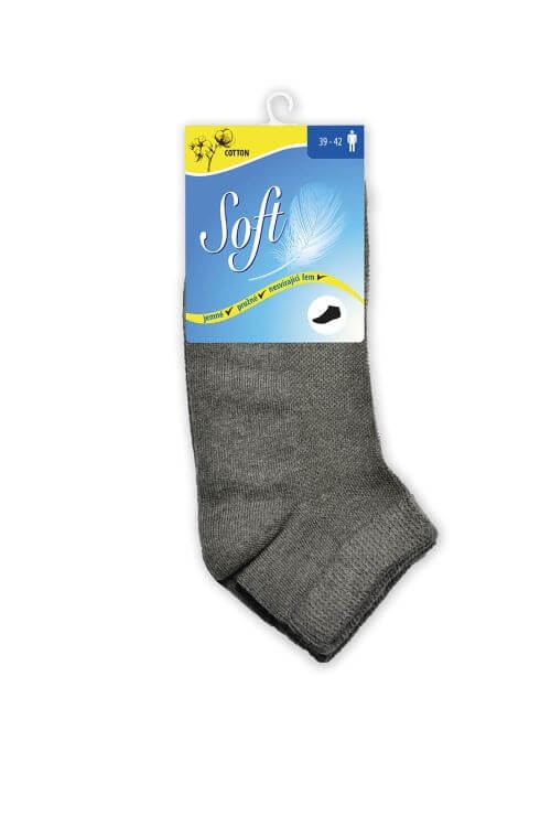 Zobrazit detail výrobku Soft Pánské ponožky se zdravotním lemem nízké - antracitové 39 - 42 + 2 měsíce na vrácení zboží