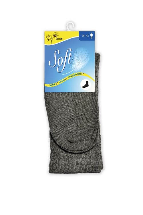 Soft Pánské ponožky se zdravotním lemem vysoké - antracitové 43 - 46