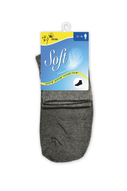 Zobrazit detail výrobku Soft Pánské ponožky se zdravotním lemem střední - antracitové 43 - 46